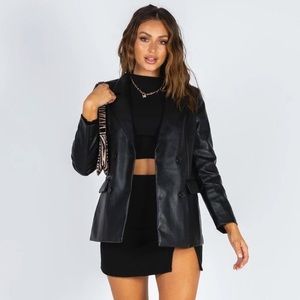 Princess Polly Ellen Leather Blazer